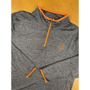 San Francisco Giants Fanatics 1/4 Zip Pullover Heather Gray Men's XL Performance